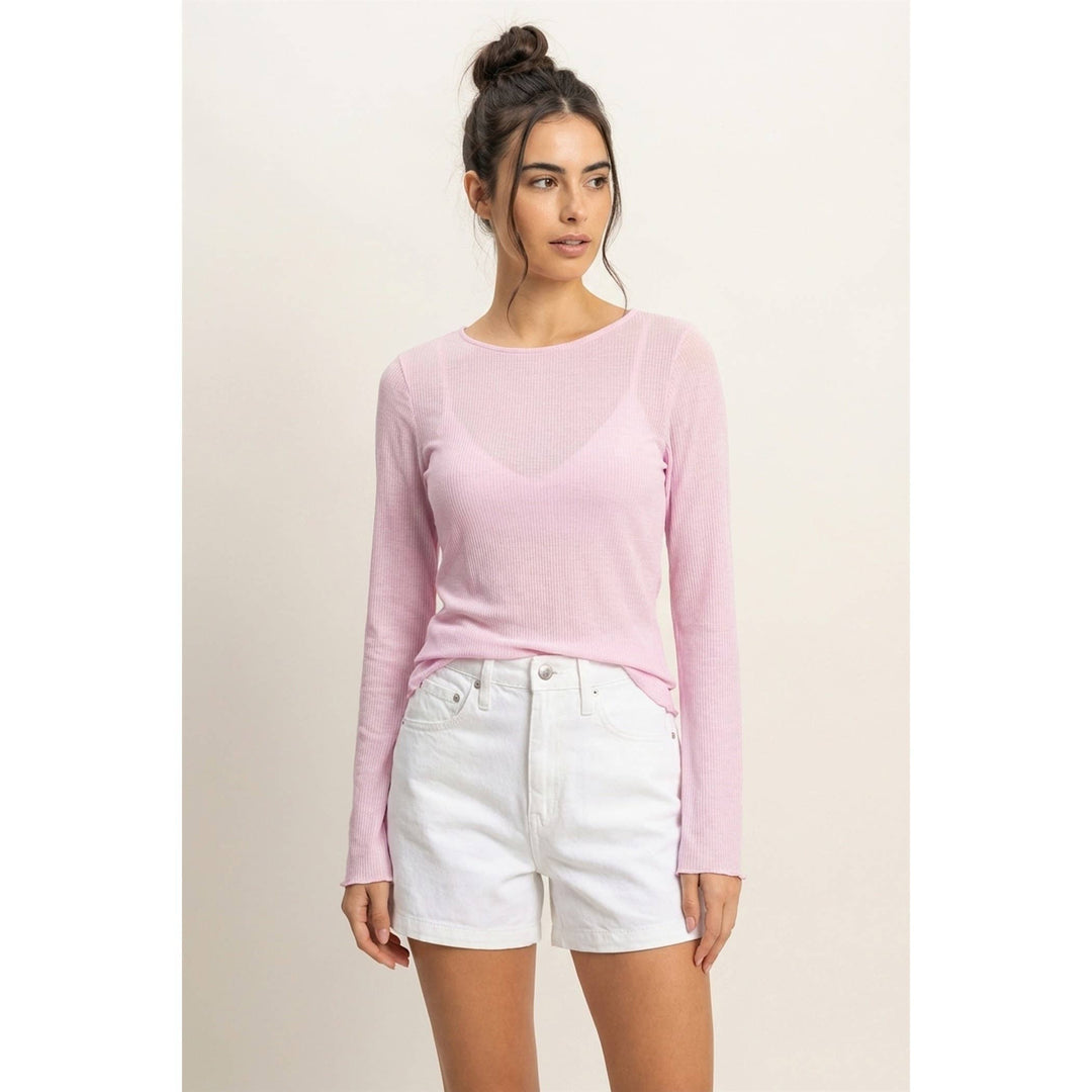 Ribbed Long Sleeve Top