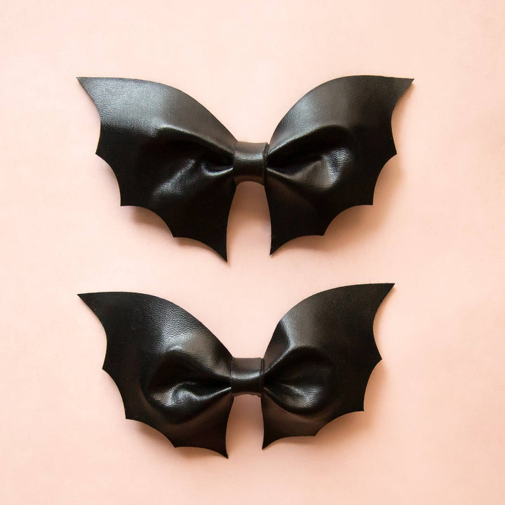 Leather Bat Hair Clip