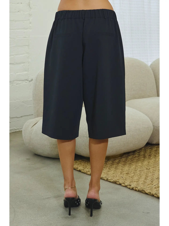 Bermuda Shorts w/ Pintuck Detail