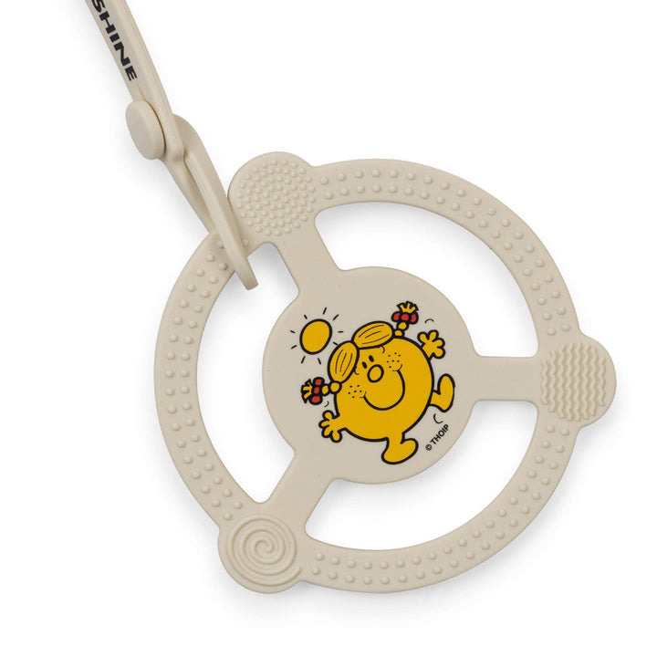 Silicone Teether Ring w Detachable Clip Little Miss Sunshine