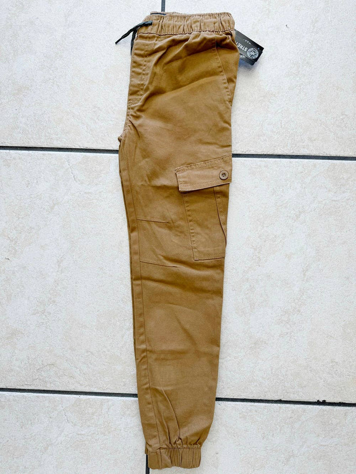 Boy's Pull-On Twill Cargo Joggers
