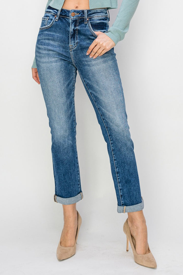 HIGH RISE STRAIGHT JEANS