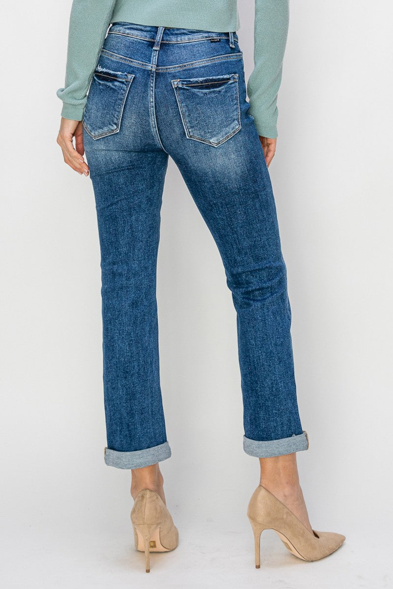 HIGH RISE STRAIGHT JEANS