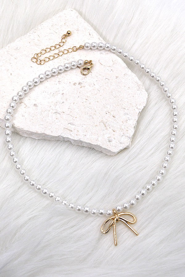 Bow Charm Necklace