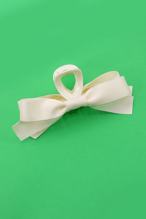 Silky Bow Hair Claw Clip