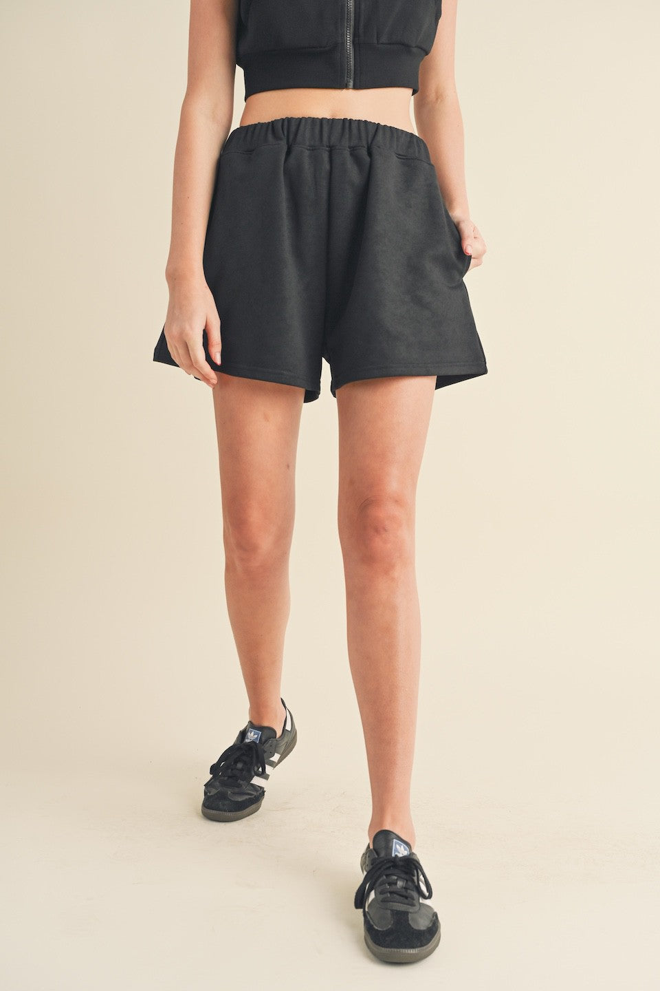 Brush-Soft High Waisted Sweat Shorts