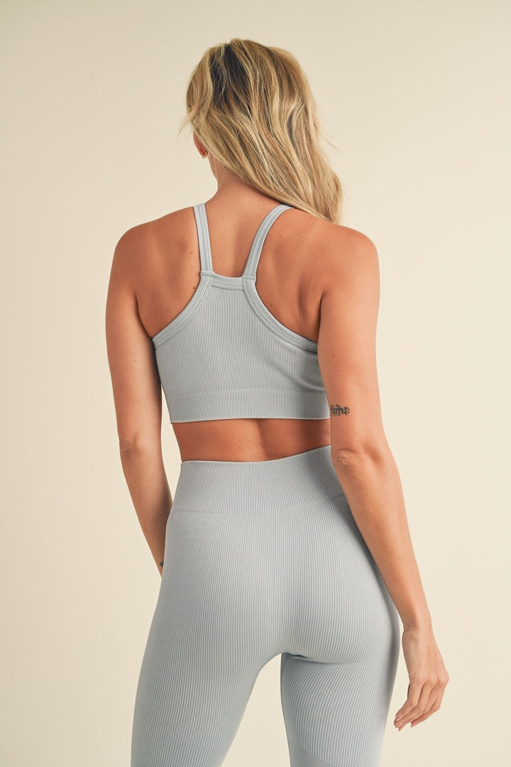 Seamless Ribbed Bra &amp; Legging Set