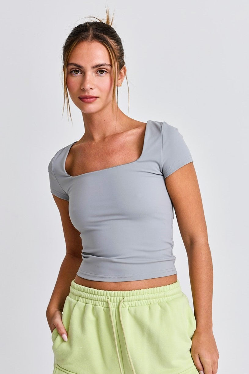 Nova Slim Fit Square Neck Top