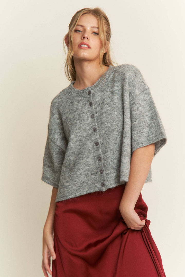 Cropped Boxy Cardigan