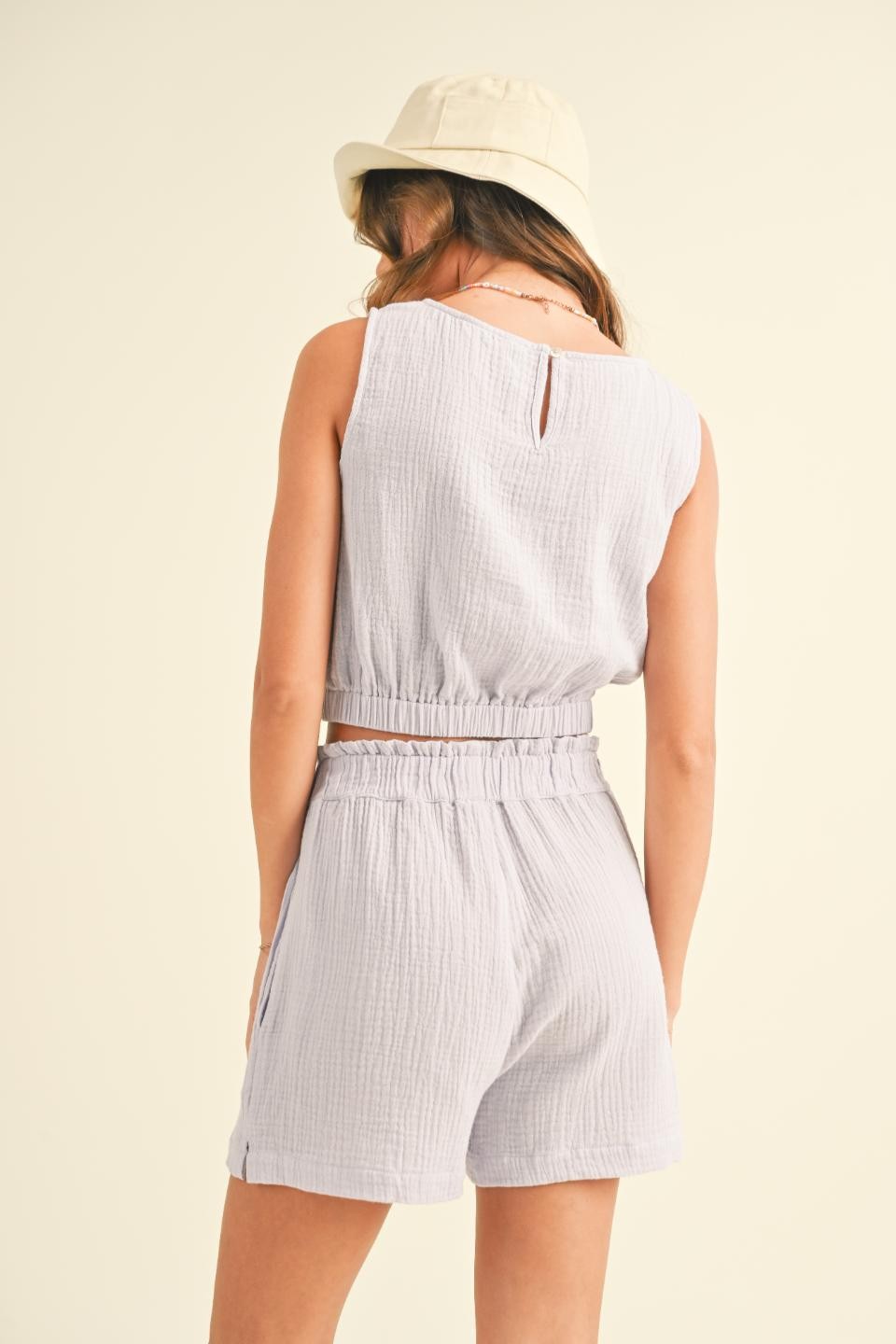 Cotton Gauze Tank Short Set