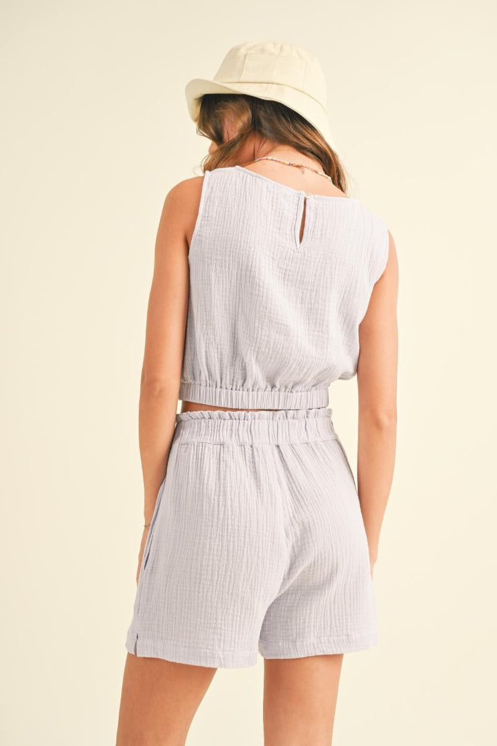 Cotton Gauze Tank Short Set