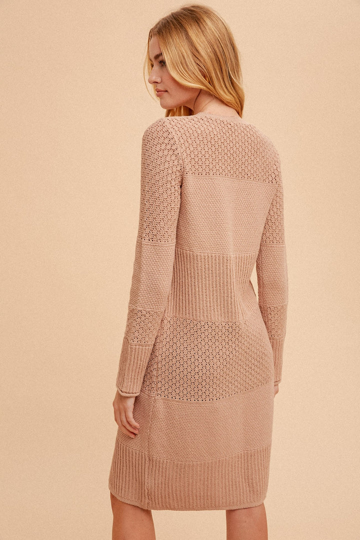 MIXED WEAVE SWEATER CARDIGAN