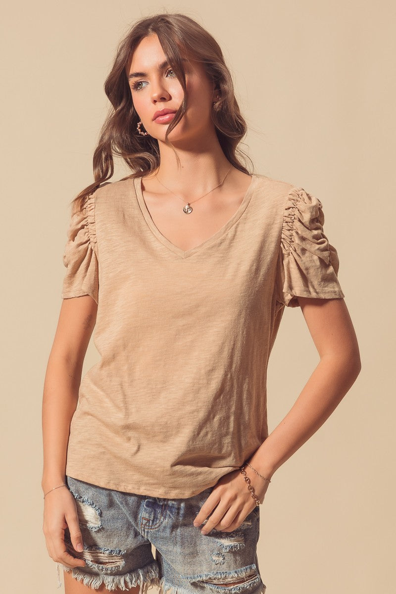 V NECK RELAXED FIT TOP