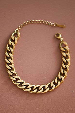 18k Non-tarnish Stainless Steel Chain Bracelet