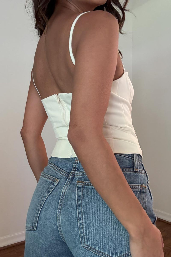 CREAM CAMI TOP