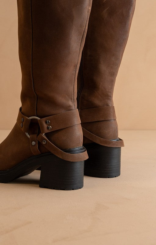 Moto Knee High Boots