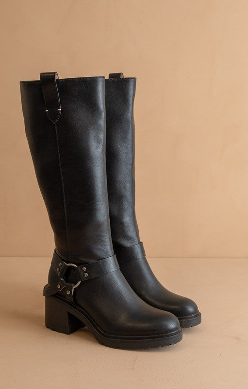 Moto Knee High Boots