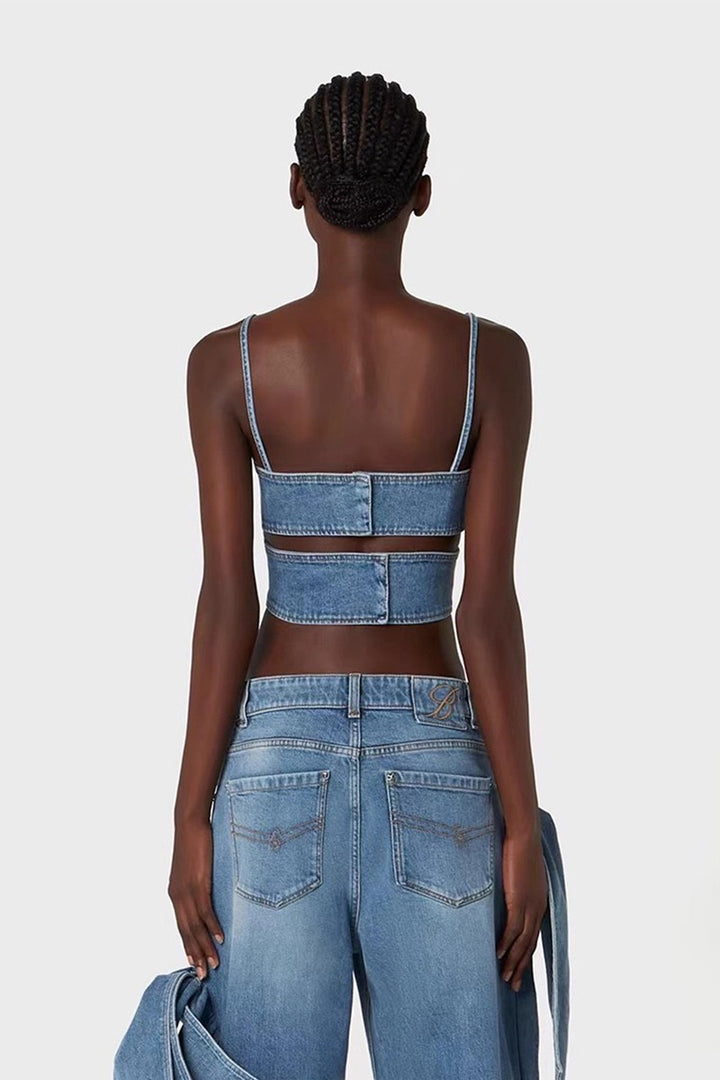 Big Bow Denim Top