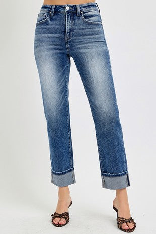 TUMMY CONTROL HIGH RISE CROP JEANS