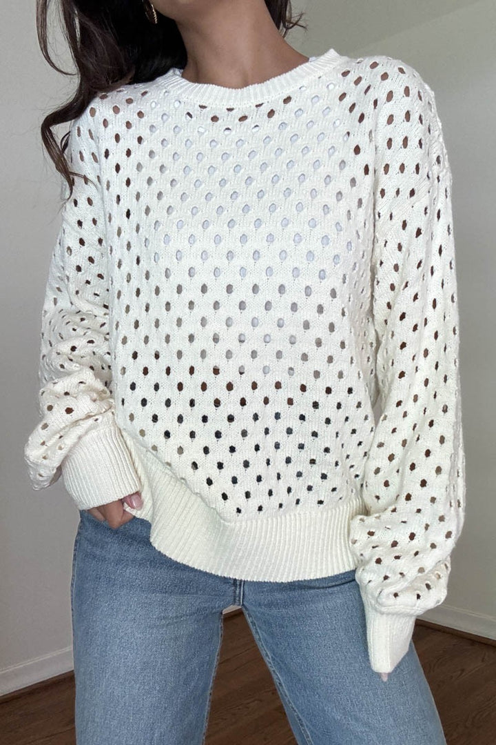 Hole Detail Knit Top