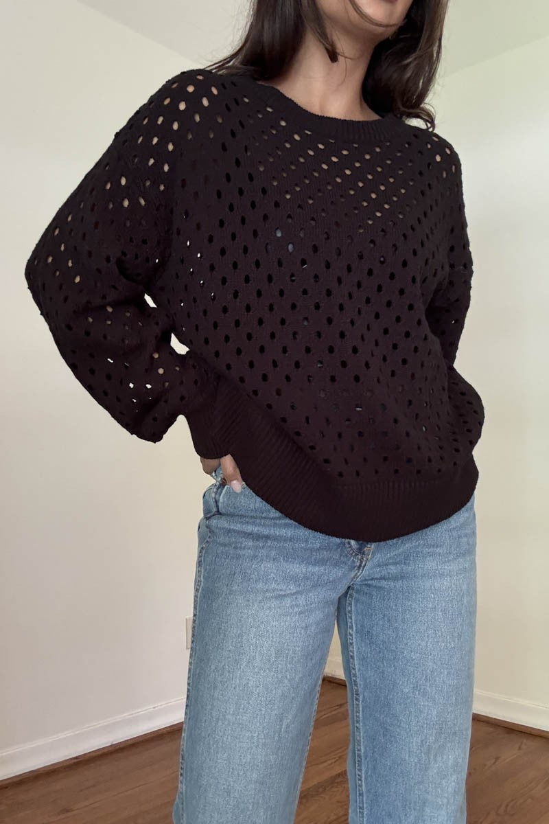 Hole Detail Knit Top