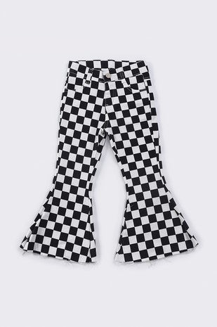 Black Checkered Jeans