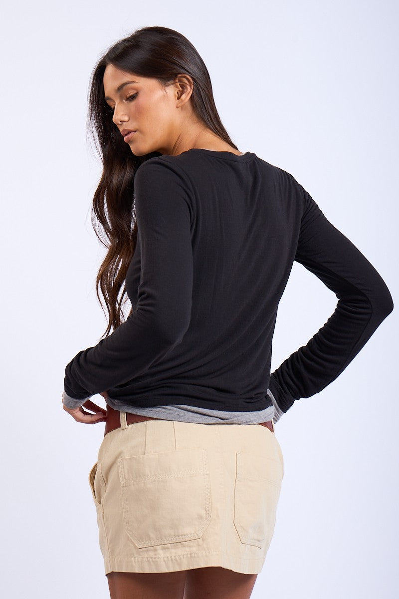 Long Sleeve Layered Top