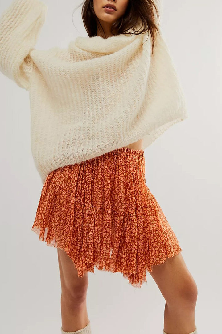 Tiered Mini Skirt