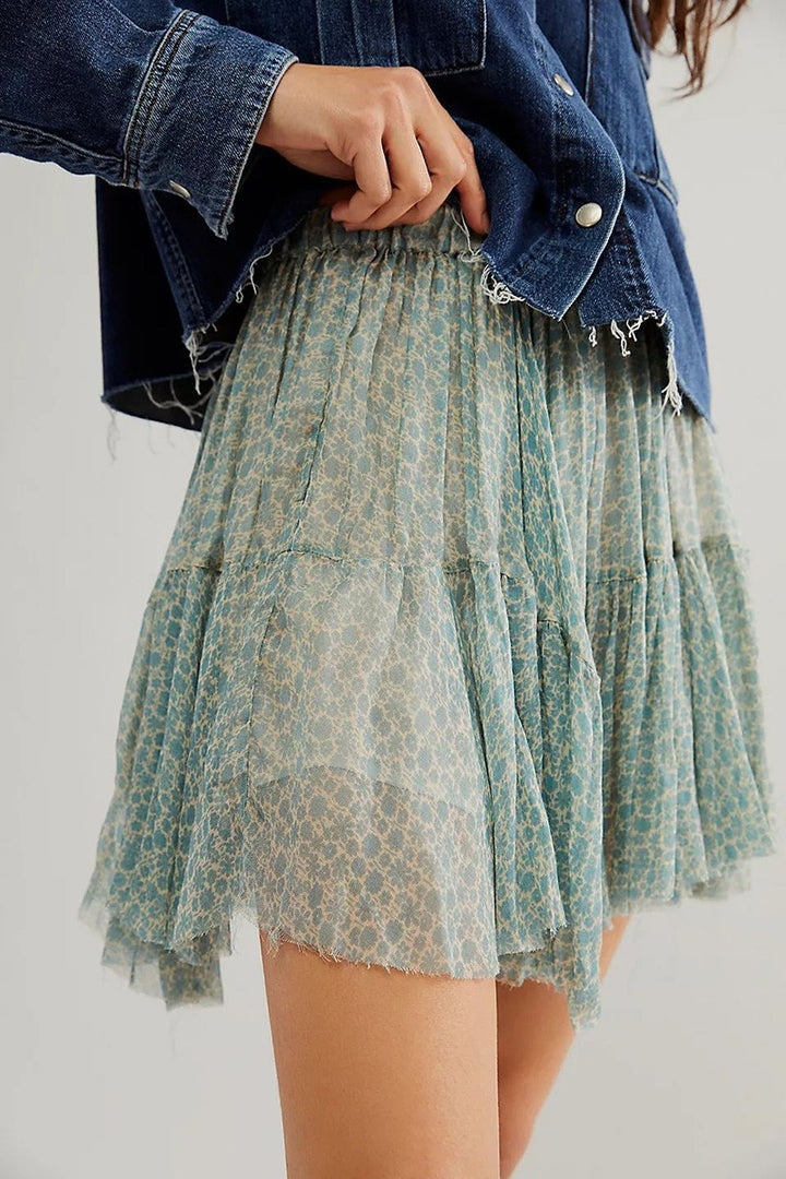 Tiered Mini Skirt
