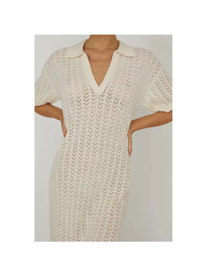 Short Sleeve Knit Maxi Dress