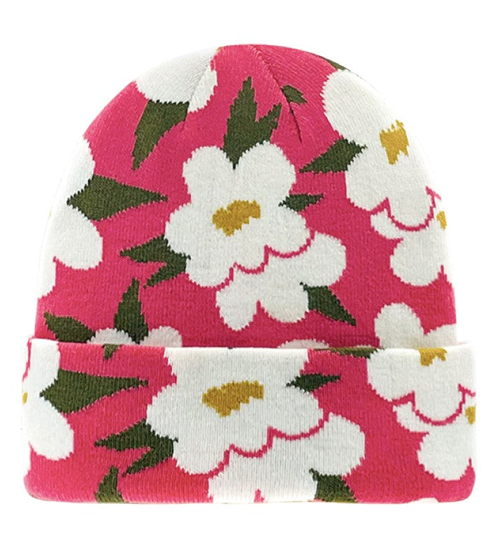 FLORAL&ABSTRACT BEANIE