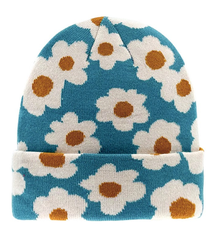 FLORAL&ABSTRACT BEANIE