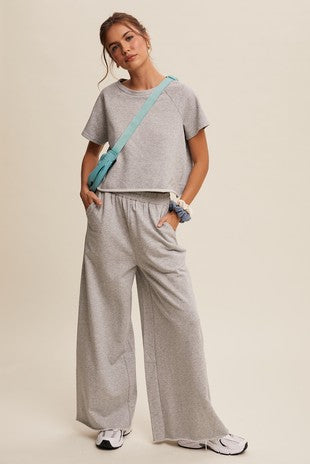 Tee and Wide Leg Pants Set