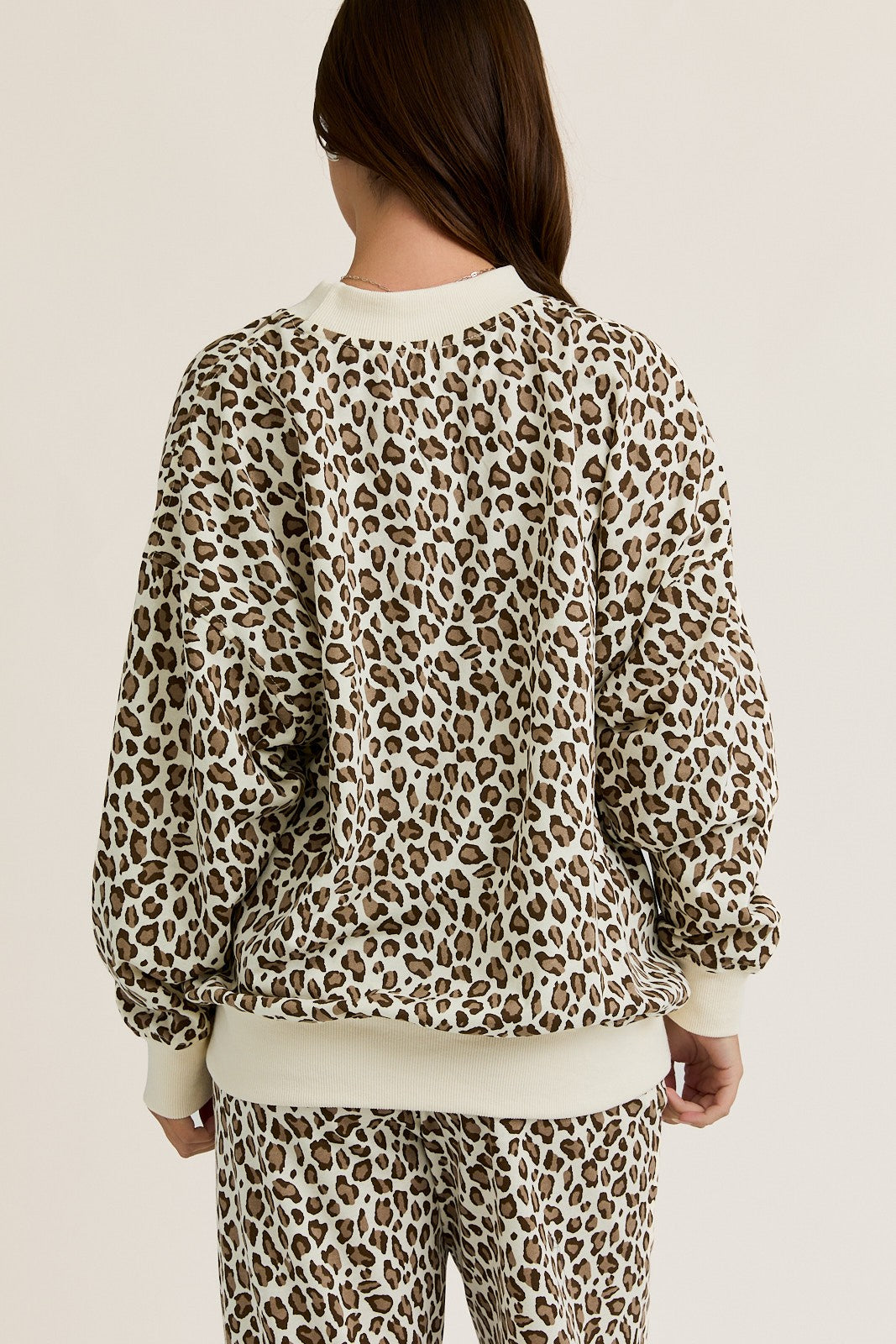 Pink Bow & Leopard Sweat-Set
