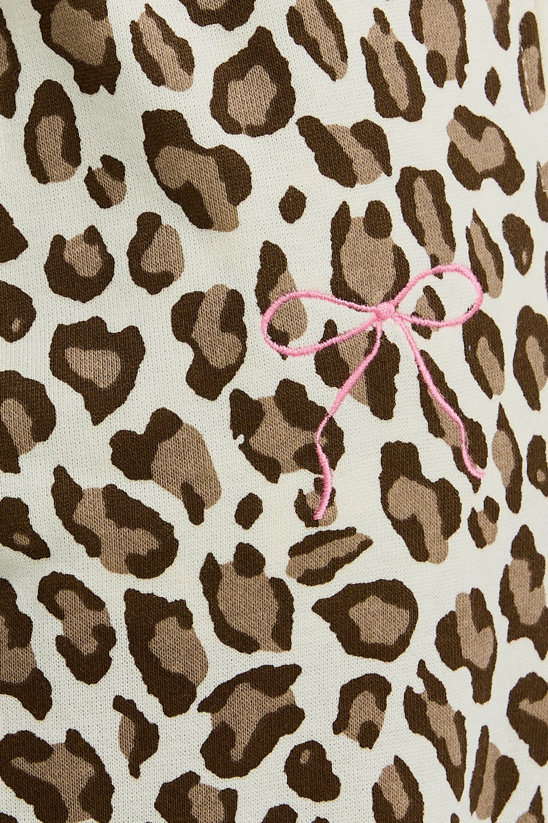 Pink Bow & Leopard Sweat-Set