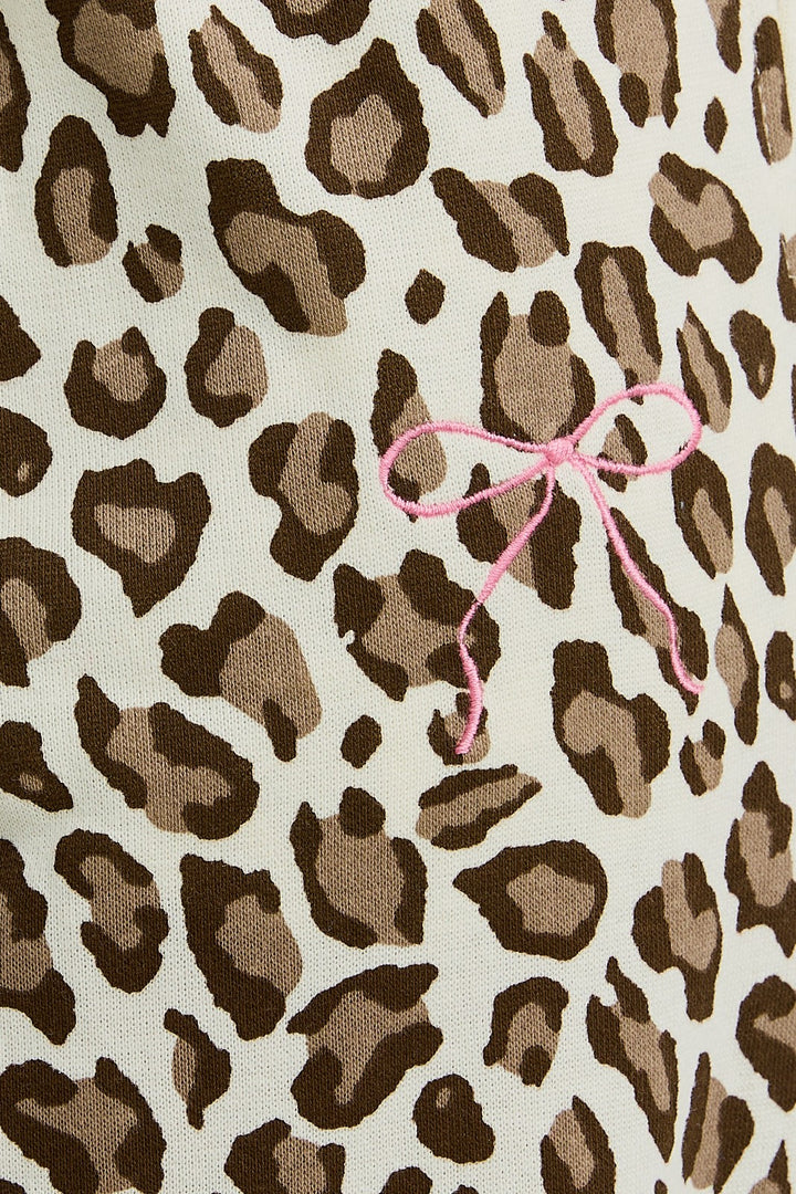 Pink Bow & Leopard Sweat-Set