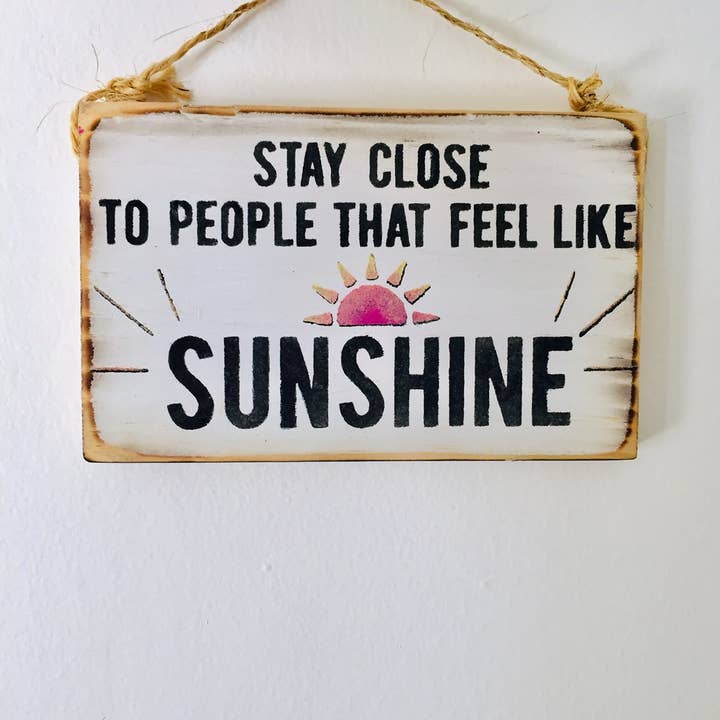 Handmade Sunshine Wood Sign
