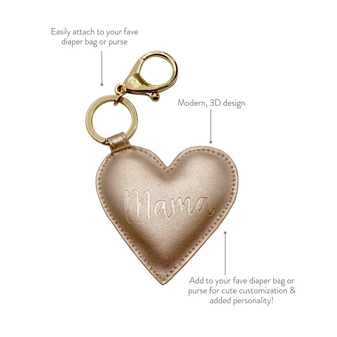Gold Mama Heart Diaper Bag Charm