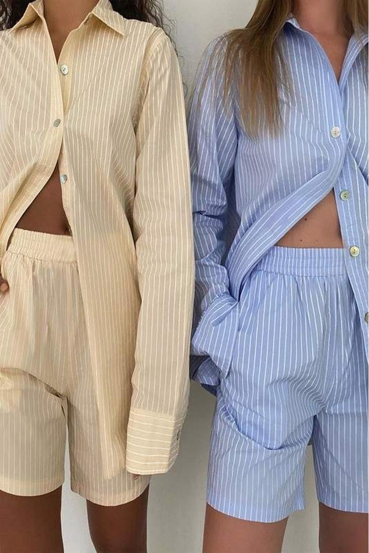 Blue Summer Shirt & Shorts Set