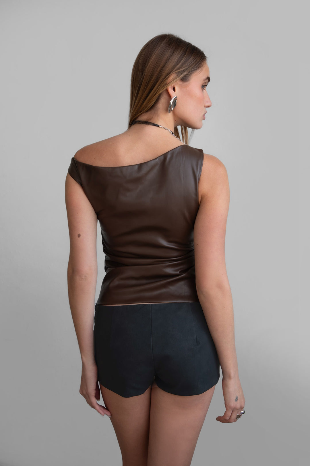 SHOCO PU Vegan Leather Top