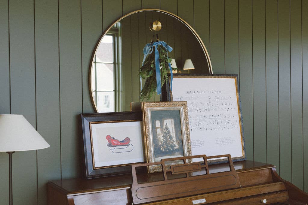 Glowing Christmas Tree Framed Antique