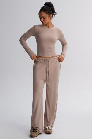 2pc Long Sleeve Top & Wide