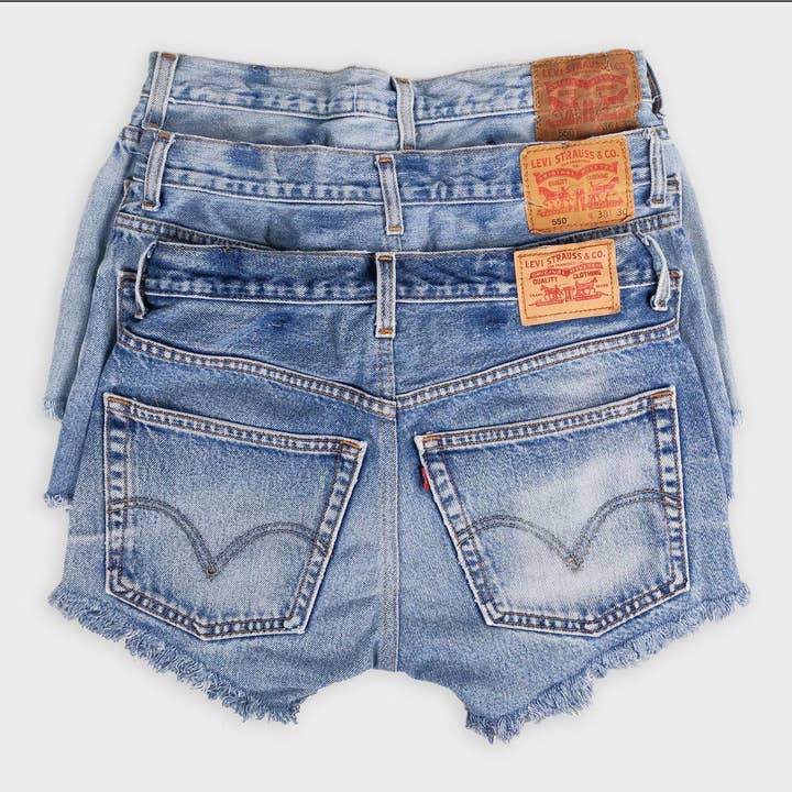 Low-Rise Upcycled Levi's Shorts