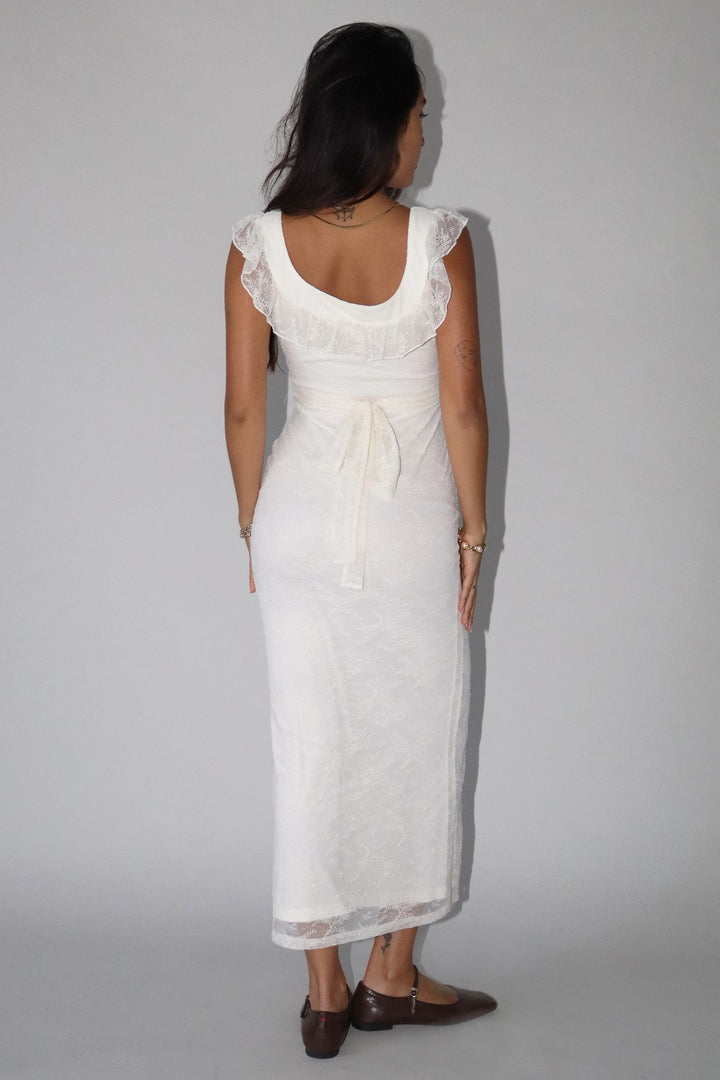 Eyelet Lace Trim Dress
