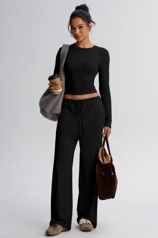 2pc Long Sleeve Top & Wide