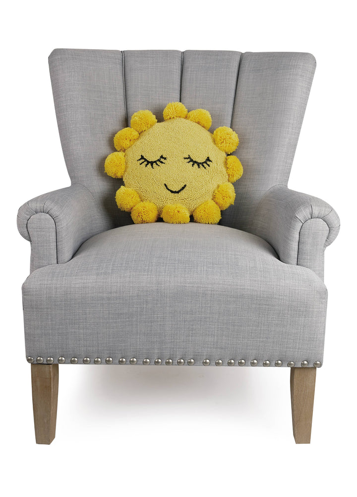 Sunshine Hook Pillow/Pom Poms