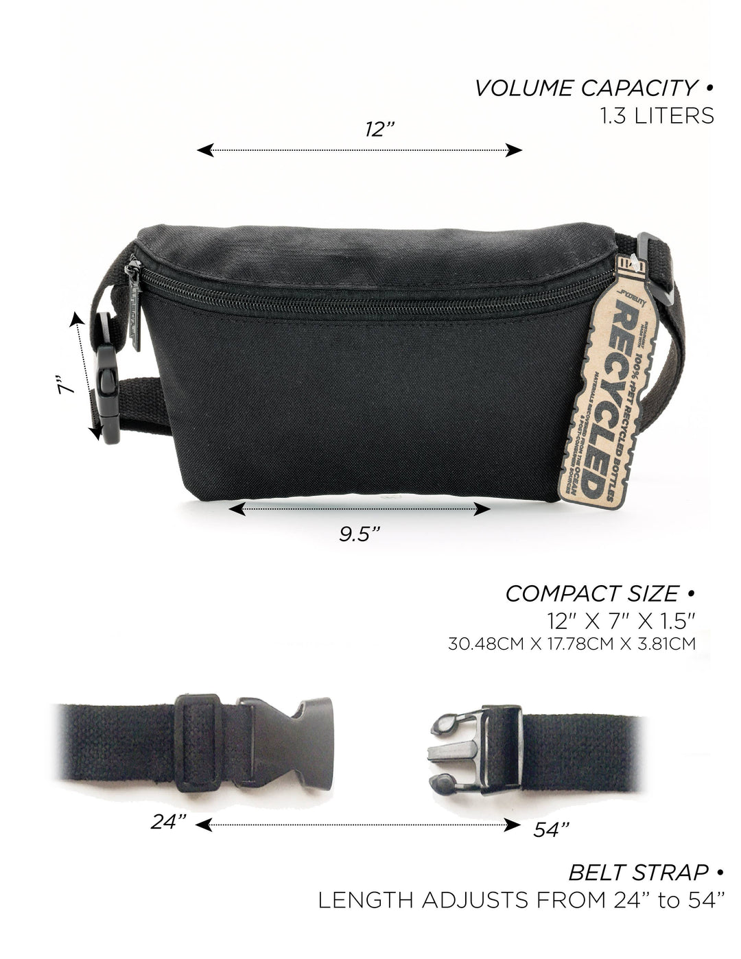 Fanny Pack | Small Ultra-Slim | Black