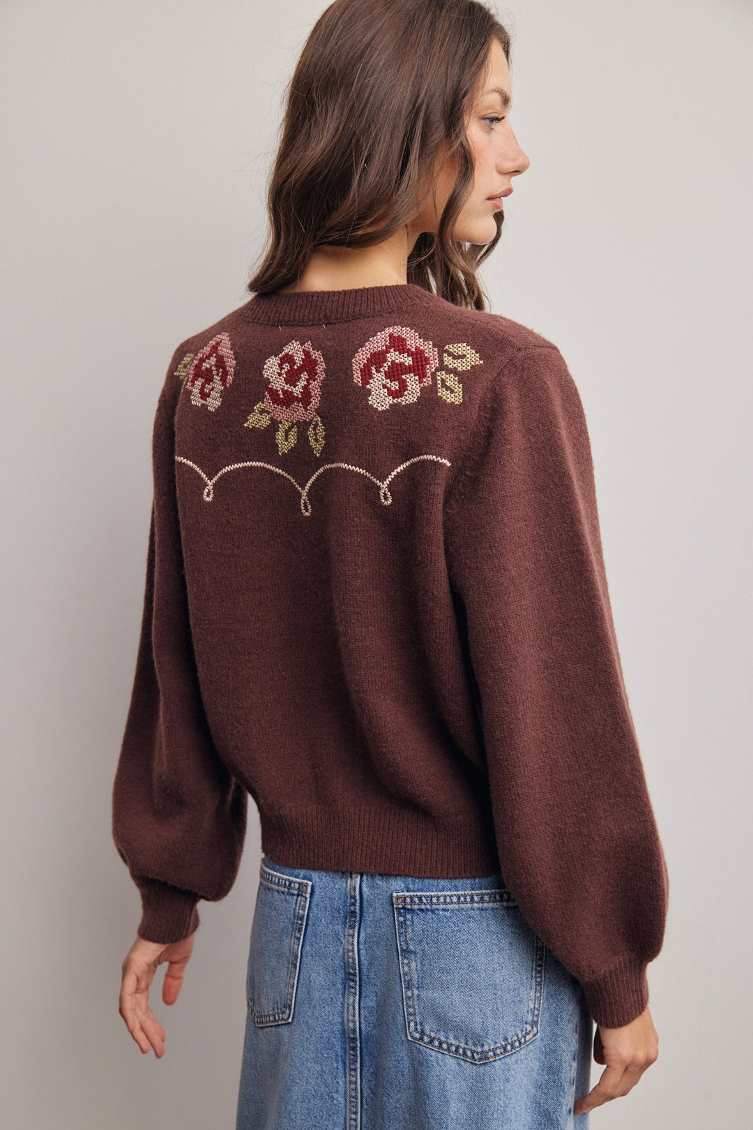 Floral Knit Cardigan