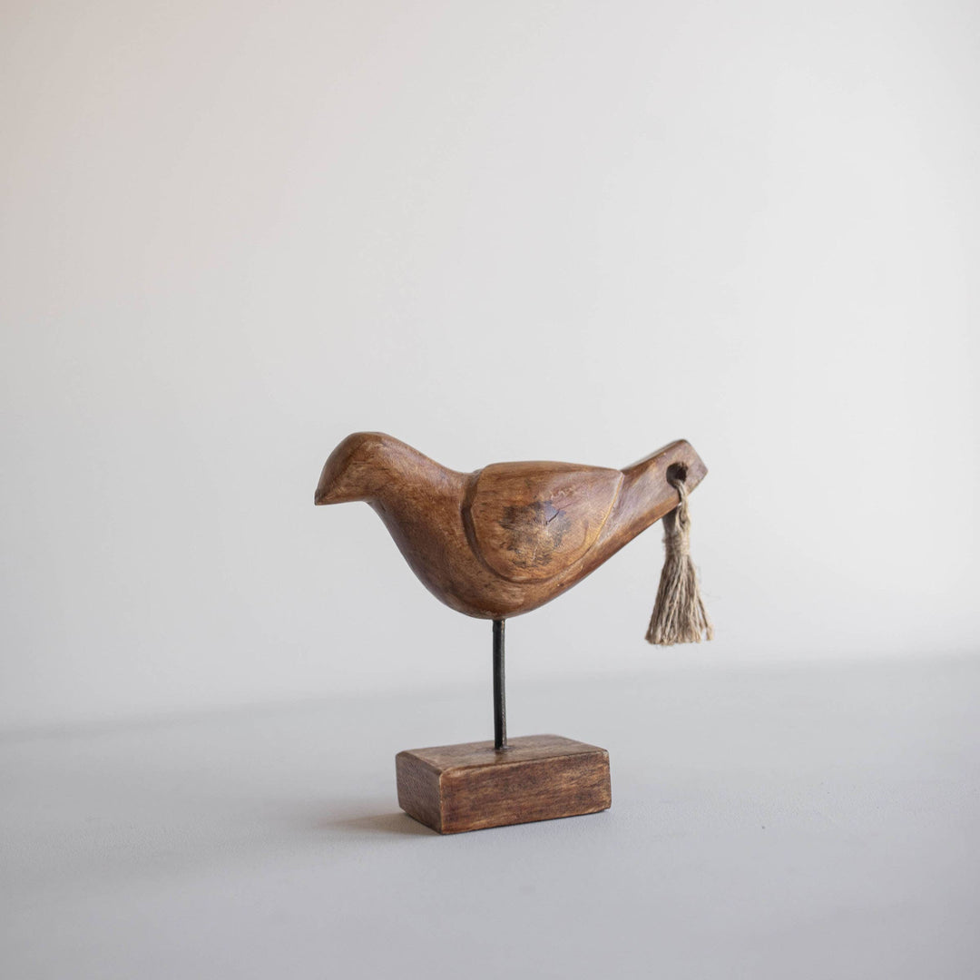 Crockett Wood Bird with Tassel Tail