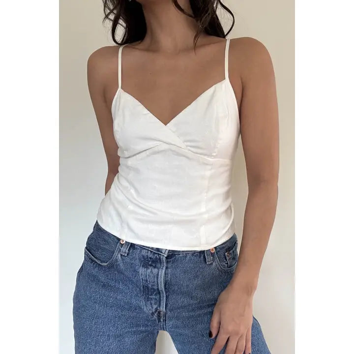 Cross Back Fitted Cami Top
